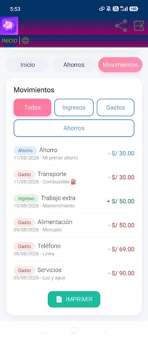 AhorraControl Screenshot 2