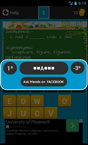Vocabulary Games Fifth Screenshot 2