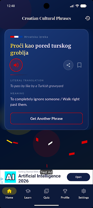 Croatian Cultural Phrases Screenshot 1