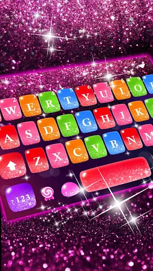 Colorful Glitter Keyboard Theme Screenshot 0
