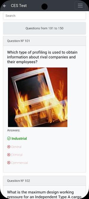LPG tanker Management CES Test Screenshot 1
