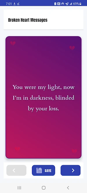 Broken Heart Messages Screenshot 2