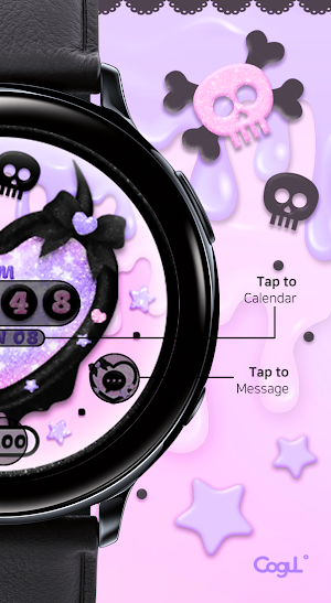 Goth Pink Love - Watchface Screenshot 2