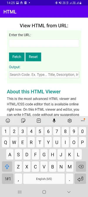 HTML Viewer & Editor Screenshot 2