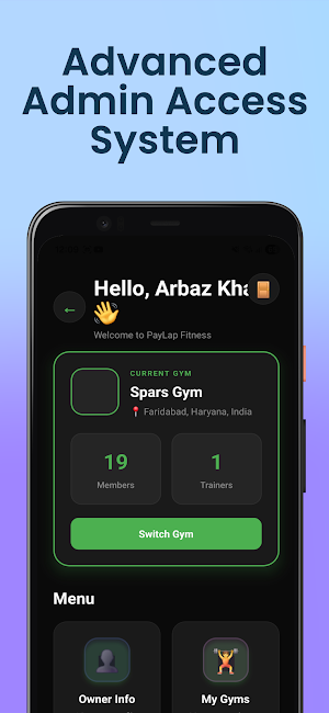 PAYLAP Fitness Kiosk Screenshot 1
