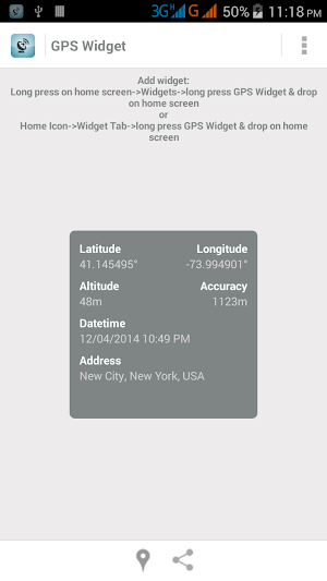 GPS Location Widget Screenshot 3