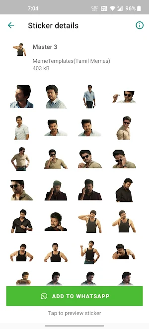 Vijay's Master Stickers | WAStickerApps Screenshot 3