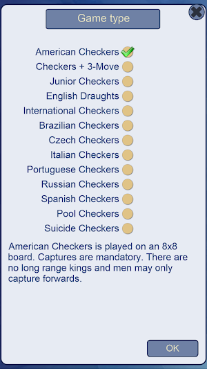 Checkers V+, online multiplayer checkers game Screenshot 1