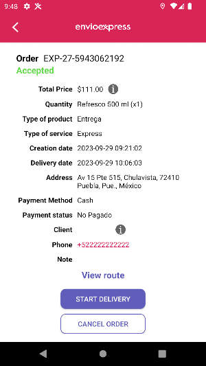 Envio Express Screenshot 1
