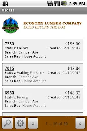 Economy Lumber Web Track Screenshot 2
