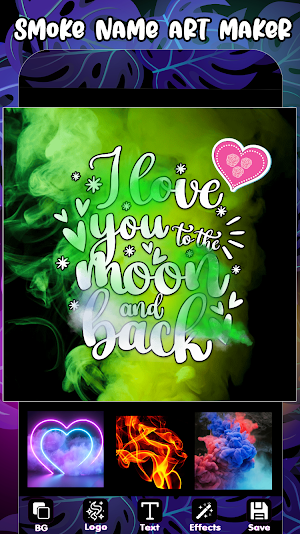 3D Smoke Effect Name Art Maker Screenshot 1