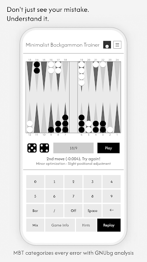 Minimalist Backgammon Trainer Screenshot 2