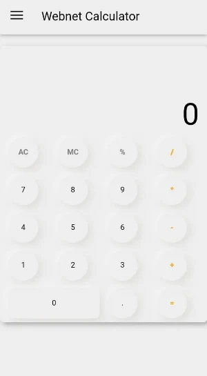 Webnet Calculator Screenshot 1