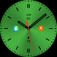 Metallic Green Watch Face