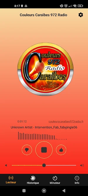 Couleurs caraïbes 972 Radio Screenshot 0