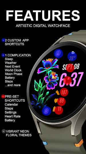 Floral Neon Digital Screenshot 1