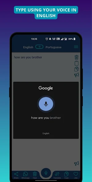 Portuguese  English translator Screenshot 2