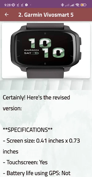 garmin watch guide Screenshot 3