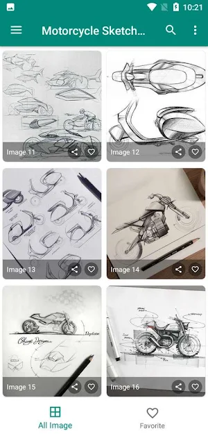 Motorcycle Sketch Drawing Screenshot 1