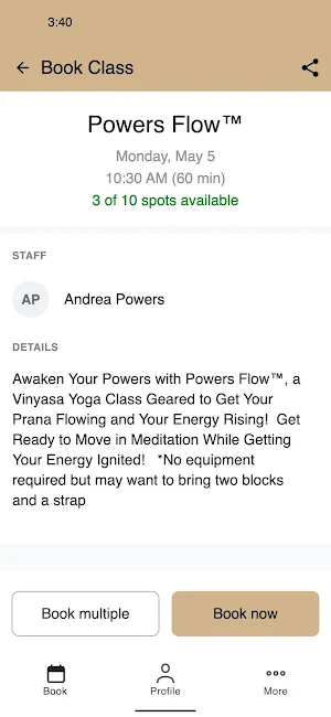 Powers Yoga Studio Screenshot 2