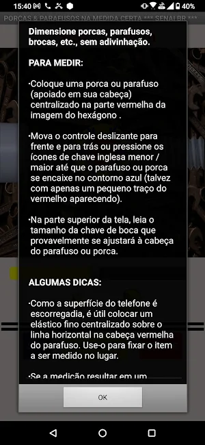 Porcas e parafusos - SENAI BR Screenshot 2