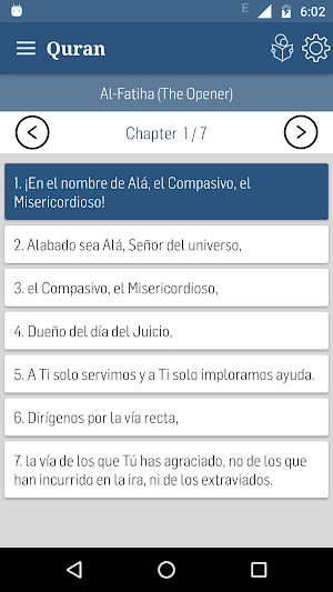 Spanish Quran Screenshot 1