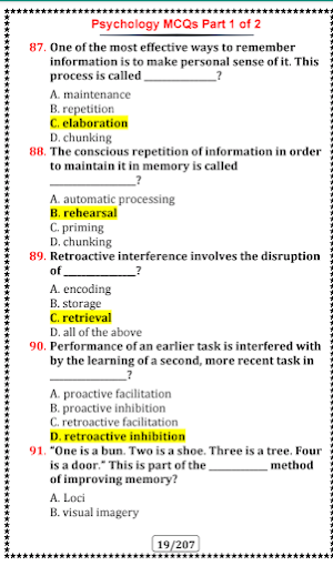 Psychology mcqs offline | Psychology mcqs app Screenshot 2