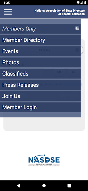NASDSE Mobile App Screenshot 1
