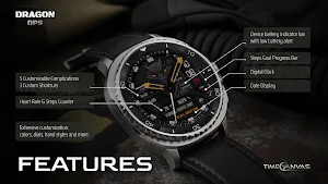 Dragon Ops : Hybrid Watch Face Screenshot 1