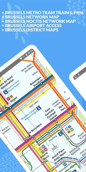 STIB-MIVB Brussels Metro & Tram Map Screenshot 1