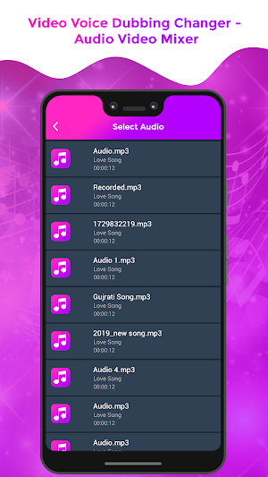 Video Voice Dubbing Changer - Audio Video Mixer Screenshot 1