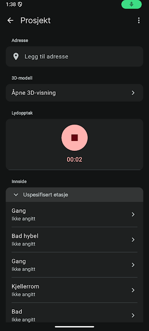 WP Befaring Screenshot 2