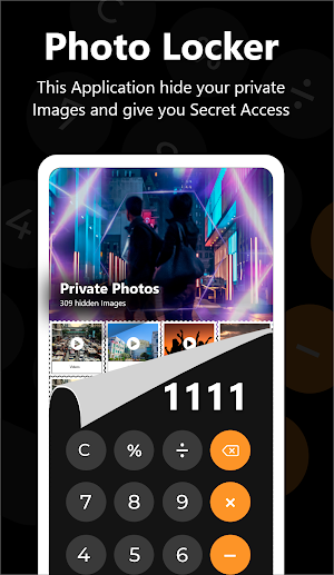 Calculator Vault Locker Hide Gallery Private Lock Screenshot 3