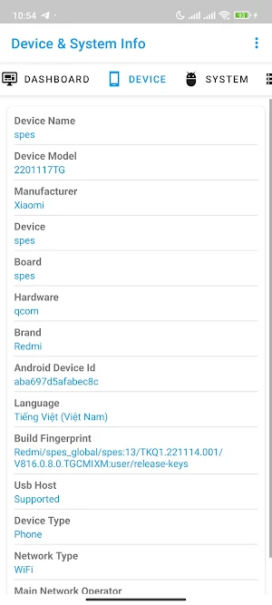 Device & System Info Screenshot 2