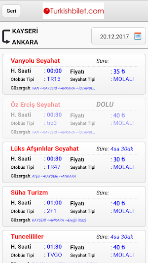 Turkish Bilet Screenshot 1