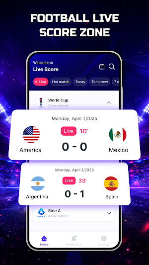 Football Live Score Zone Screenshot 0