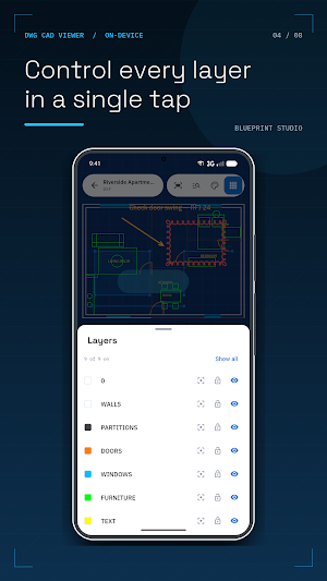 DWG CAD Viewer: DXF, STL Screenshot 3