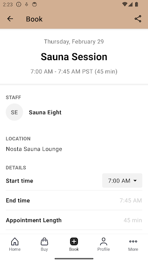 Nosta Sauna Lounge Screenshot 1