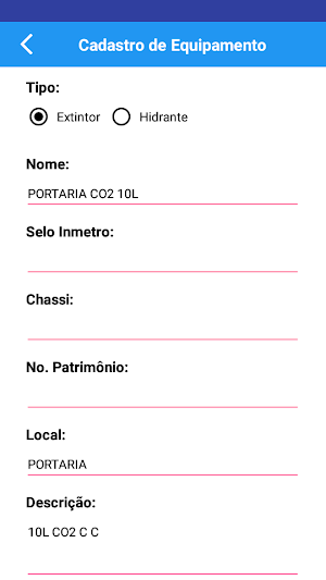 Controle de Extintores Screenshot 0