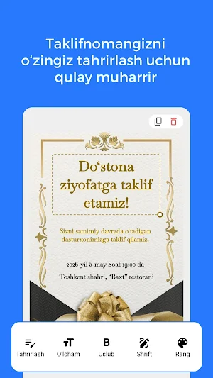 Taklifnoma Yasash Screenshot 2