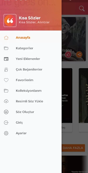 Kısa Sözler & Alıntılar Screenshot 1