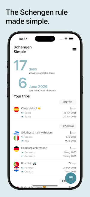 Schengen Simple Screenshot 0