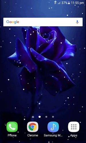 Dark Blue Rose LWP Screenshot 2