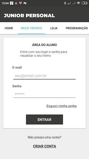 Enilson Junior Personal Trainer Screenshot 2