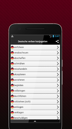 Deutsche Verben konjugation Screenshot 1