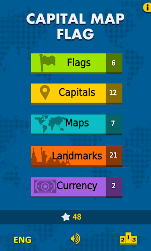 Capital Map Flag: Geography Trivia Screenshot 0