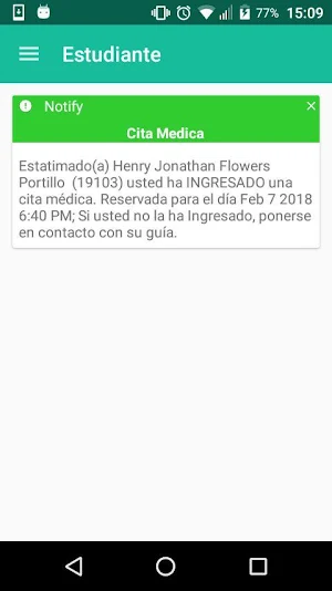 Zamorano Estudiante Screenshot 2