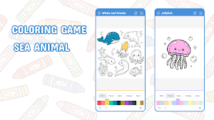Sea Animals Coloring Game Screenshot 0