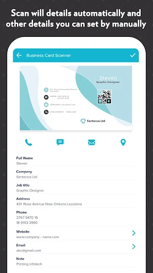 bCards: Business Card Scanner Screenshot 3