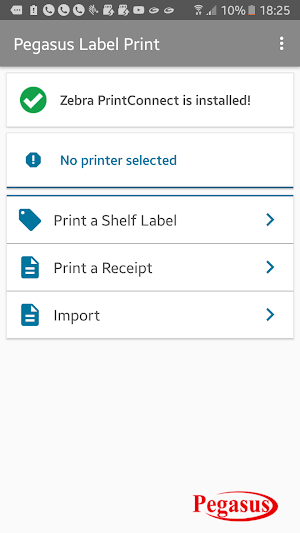 Label Printing with Zebra Mobile printer (SF-MLBL) Screenshot 1